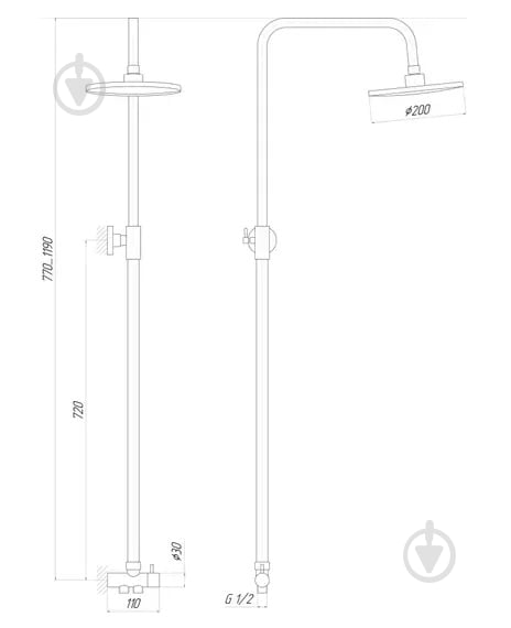 Душова система Globus Lux GL-BAR-0101 - фото 5 Душова система Globus Lux GL-BAR-0101 - фото 5