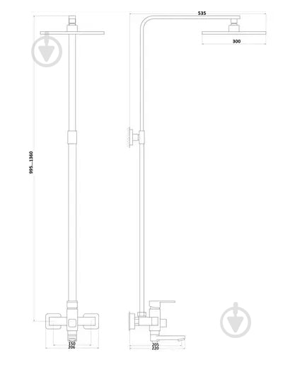 Душова система Globus Lux VAN-GLM-0026-10-BB - фото 5