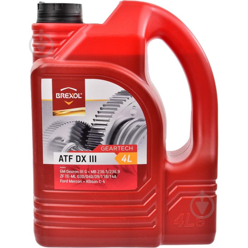 Масло трансмісії. BREXOL ATF DX III (Каністра 4л) Масло трансмісії. BREXOL ATF DX III (Каністра 4л)