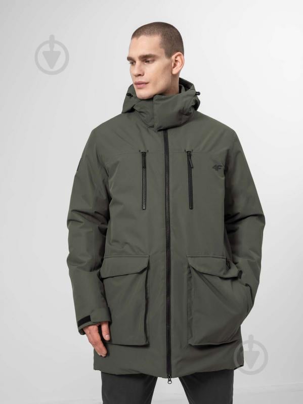 Куртка-парка чоловіча зимова 4F JACKET KUM001 H4Z22-KUM001-44S р.M оливкова - фото 1