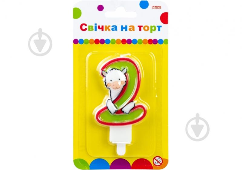 Свеча Цифра Llama "2" 7,62 см Maxi - фото 1