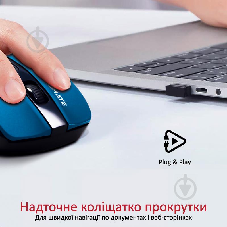 Мышь Promate Cursor Wireless Blue - фото 4