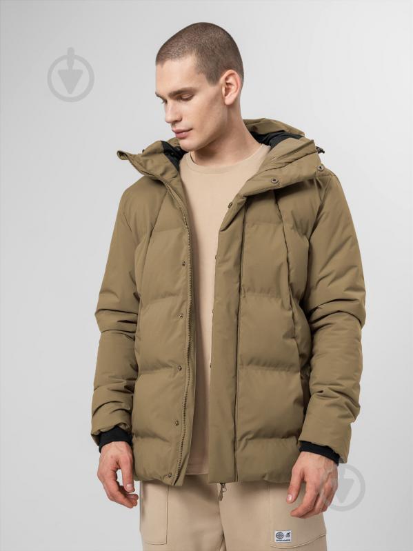 Пуховик мужской зимний 4F JACKET KUMP007 H4Z22-KUMP007-74S р.S бежевый - фото 3