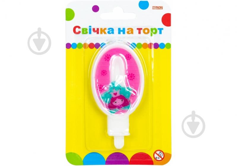 Свеча Цифра Princess "0" 7,62 см Maxi - фото 1