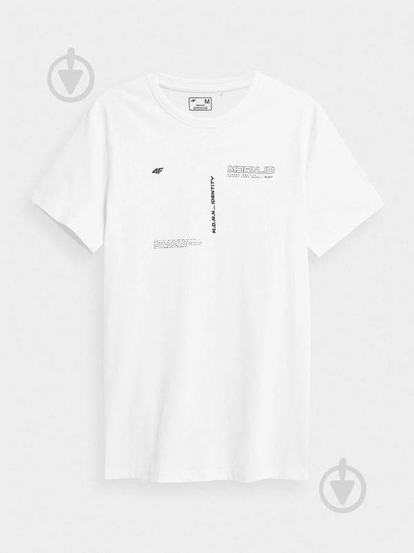 Футболка 4F T-SHIRT TSM015 H4Z22-TSM015-10S р.XL белый - фото 1