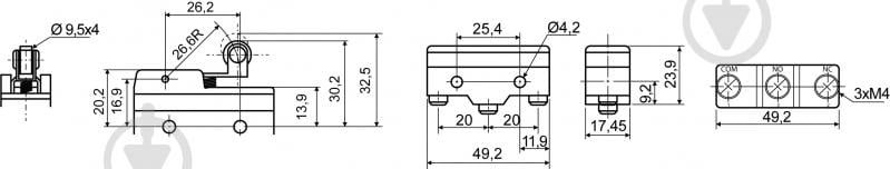 Перемикач мікро Аско-Укрем Z-15GW22-B A0050040007 - фото 3