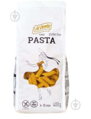 Паста AL DENTE Penne без глютена 400 г - фото 1