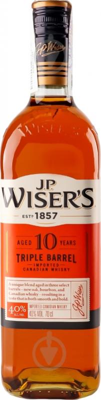 Виски J.P. Wiser's Tripple Barrel 10 років 0,7 л - фото 1 Виски J.P. Wiser's Tripple Barrel 10 років 0,7 л - фото 1