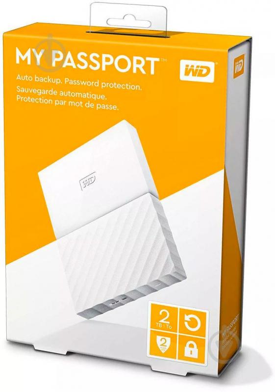 Зовнішній жорсткий диск Western Digital External My Passport 2 ТБ 2,5" USB 3.0USB 2.0 (WDBS4B0020BWT-WESN) white - фото 10