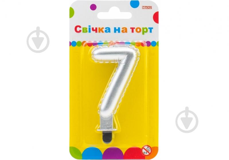 Свічки для торта MX622095S-7 Maxi 1 шт. - фото 1 Свічки для торта MX622095S-7 Maxi 1 шт. - фото 1