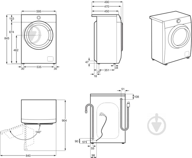 Стиральная машина Electrolux EW6S4R27BI - фото 7