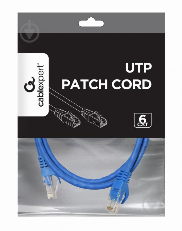 Патч-корд Cablexpert PP6U-1.5M/B UTP категория 6 литой 1,5 м синий - фото 2