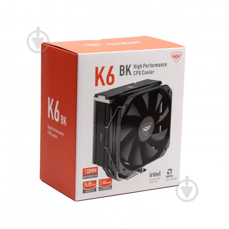 Процессорный кулер PcCooler K6 BK, TDP 240 Вт высота 156 мм Hydraulic bearing - фото 8