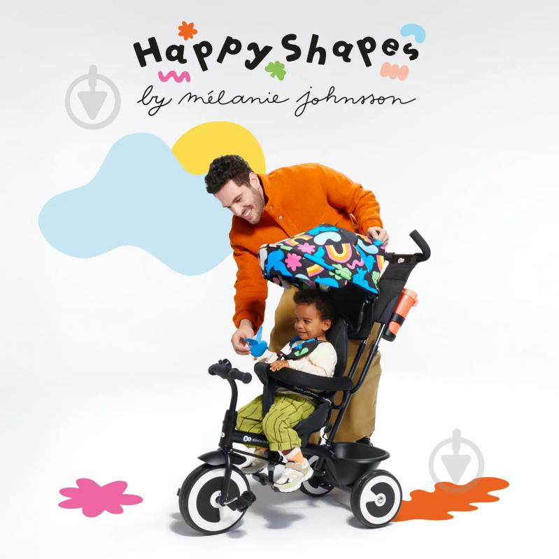 Велосипед дитячий Kinderkraft Aston Happy Shapes чорний KRASTO00HAP0000 - фото 12