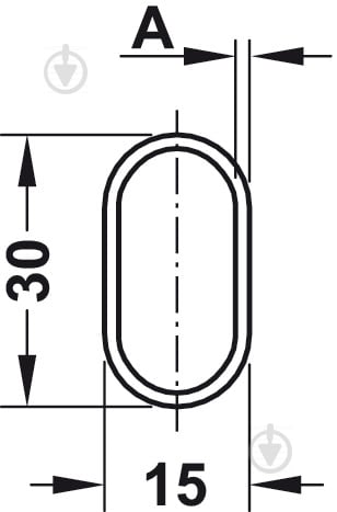 Штанга гардеробна Hafele OVA 30x15x0,8 мм 2,5 м 801.03.222 - фото 3