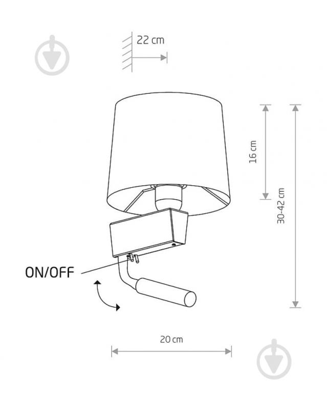 Бра Nowodvorski Chillin 1x40 Вт белый 8216 - фото 4