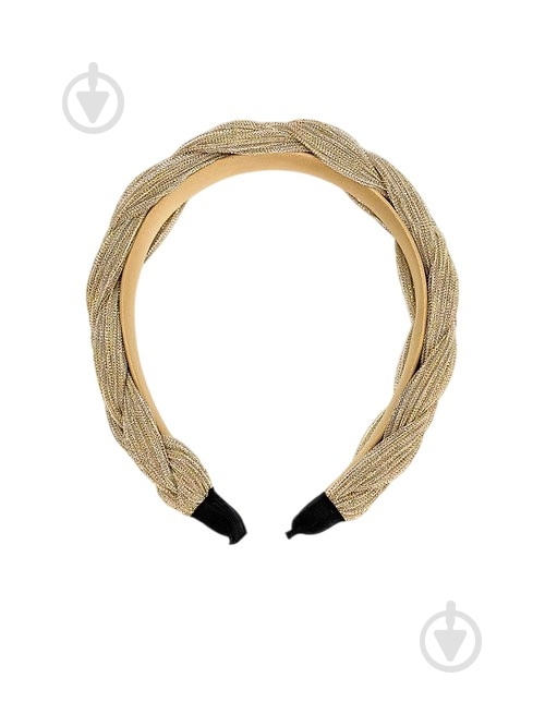 Обруч для волос MISO accessory объемный золотой - фото 1