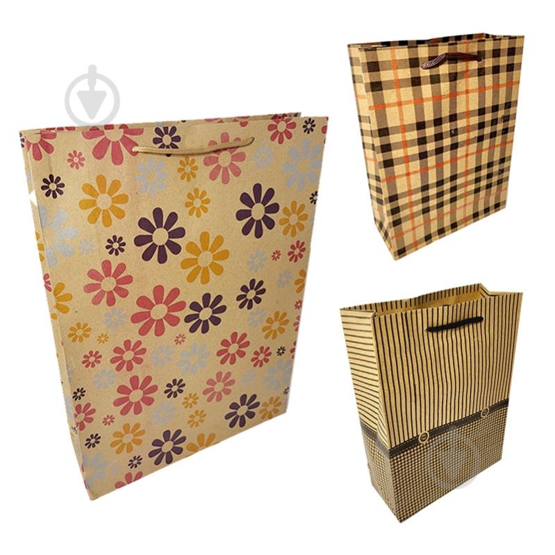 Пакет подарунковий крафт 18,5х24,5х7,5 см Аркуш - фото 1 Пакет подарунковий крафт 18,5х24,5х7,5 см Аркуш - фото 1