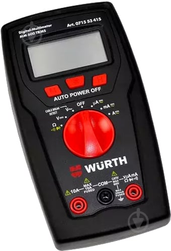 Мультиметр цифровой WURTH MM 600 TRMS 071553415 - фото 1
