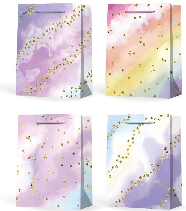 Пакет подарочный Радуга L ассорти 26х32х12 см Аркуш - фото 1 Пакет подарочный Радуга L ассорти 26х32х12 см Аркуш - фото 1