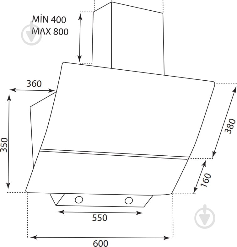 Вытяжка Interline Arno BL 60 PB - фото 8