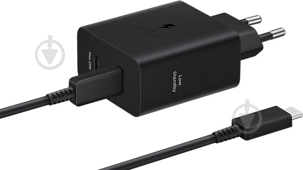 Зарядний пристрій Samsung із надшвидкою зарядкою 50 Вт і кабелем USB-C–USB-C - фото 4