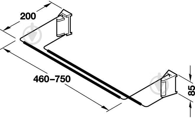 Полка для обуви Hafele 892.12.906 460-750 мм хром - фото 3