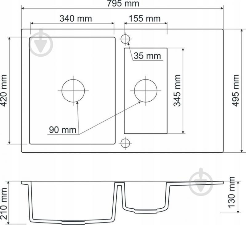 Мойка для кухни FERRUM FER.W.5KKO - фото 3