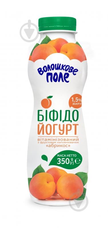 Біфідойогурт ТМ Волошкове поле Абрикос 1,5% 350 г - фото 1