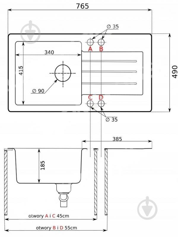 Мойка для кухни REALGAR REA.G.1KDO Sink Quality - фото 3