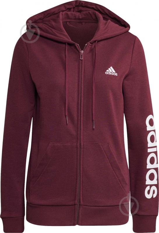 Джемпер Adidas W LIN FT FZ HD H07820 р. XS червоний - фото 3