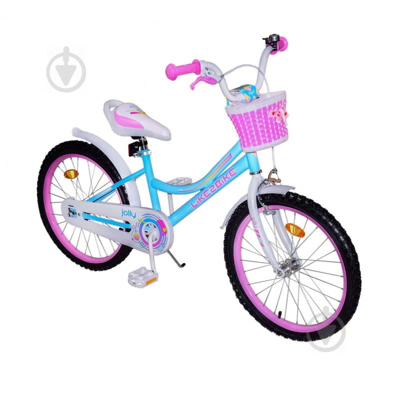 Велосипед дитячий Like2bike 2-колісний 20" Jolly блакитно-рожевий 212012 - фото 1