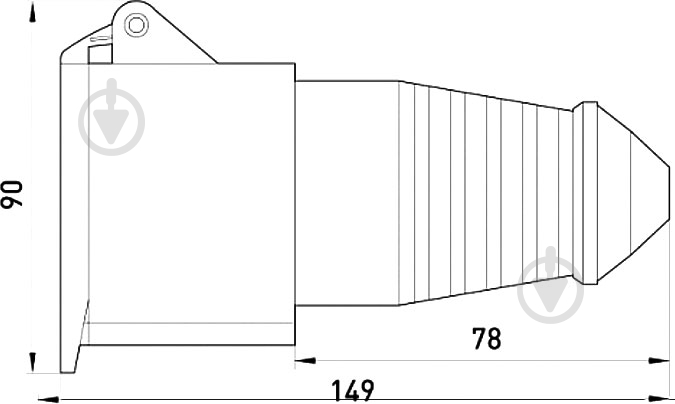 Розетка силовая с заземлением TAREL (e.socket.pro.3.32) 2p+PE (223) белый с синим p012019 - фото 3