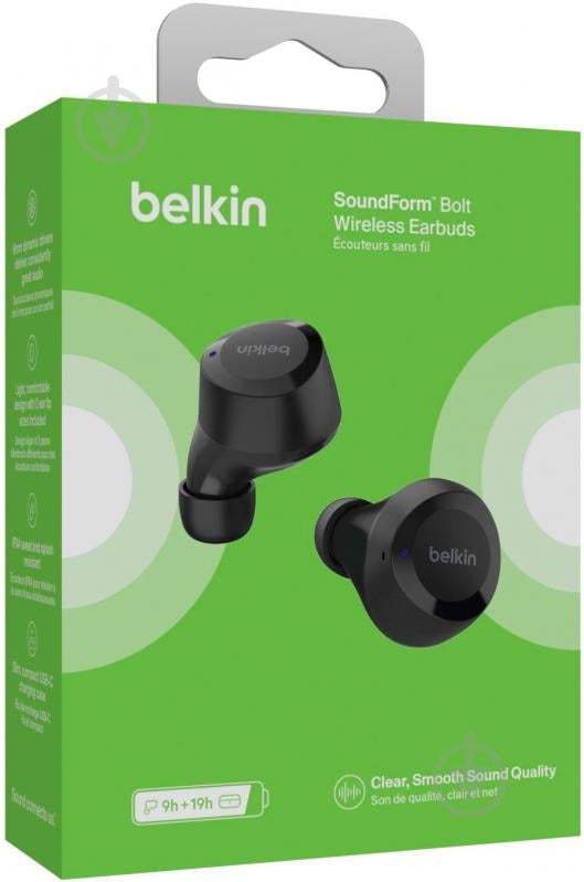 Наушники Belkin Soundform Bolt True Wireless Black (AUC009BTBLK) - фото 8