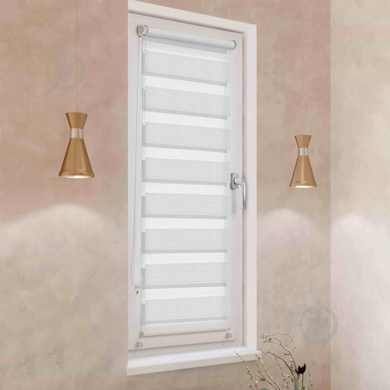 Ролета міні день-ніч Rollotex з фіксацією під нахил BH 213 Срібна 45x120 см - фото 2 Ролета міні день-ніч Rollotex з фіксацією під нахил BH 213 Срібна 45x120 см - фото 2