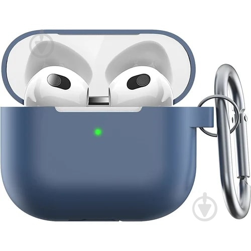 Чехол для наушников KeyBudz Elevate Series Keychain cobalt blue AP3_S5_CBB for Apple AirPods 3 - фото 1