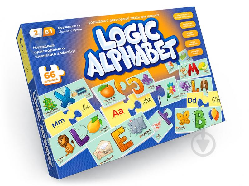 Игра настольная Danko Toys Logic Alphabet (англ/укр) G-LoA-01-04U - фото 1