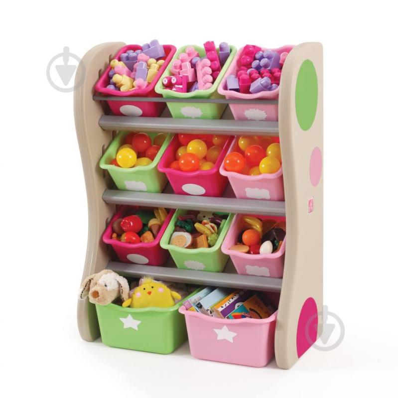 Органайзер навісний Step 2 FUN TIME ROOM ORGANIZER 89х67х36 см розовый/салатовый - фото 1