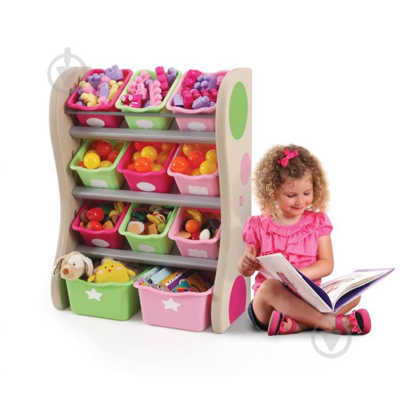 Органайзер навісний Step 2 FUN TIME ROOM ORGANIZER 89х67х36 см розовый/салатовый - фото 2