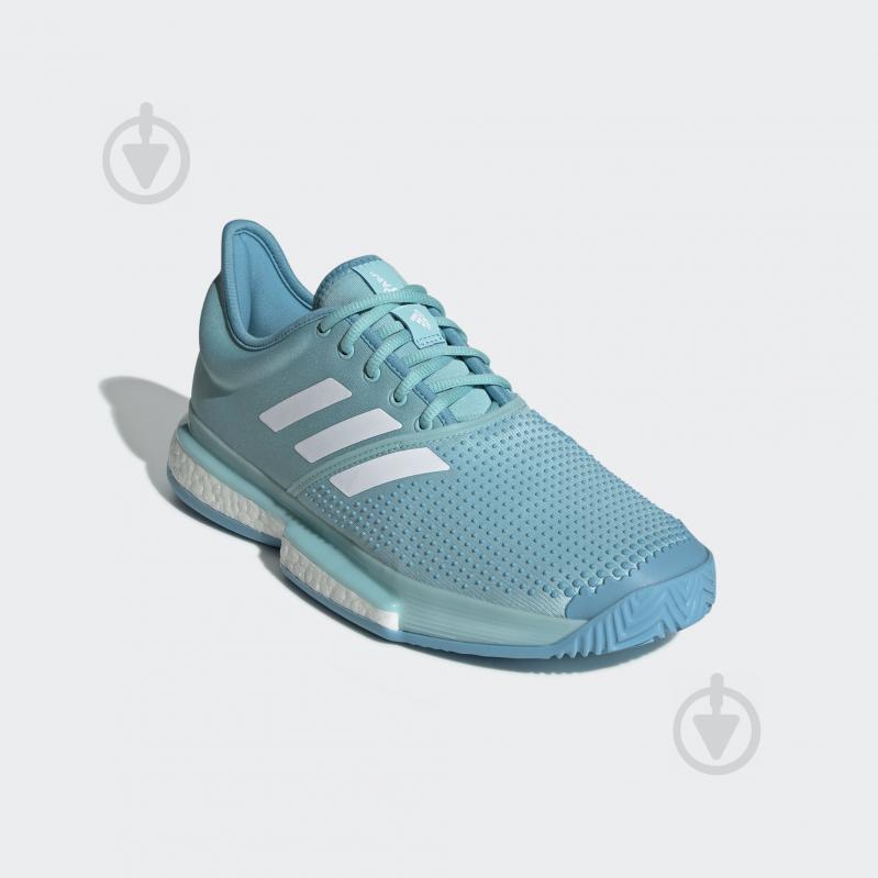 Кроссовки мужские Adidas SoleCourt Boost M x Parley CG6339 р.41 1/3 бирюзовые - фото 4