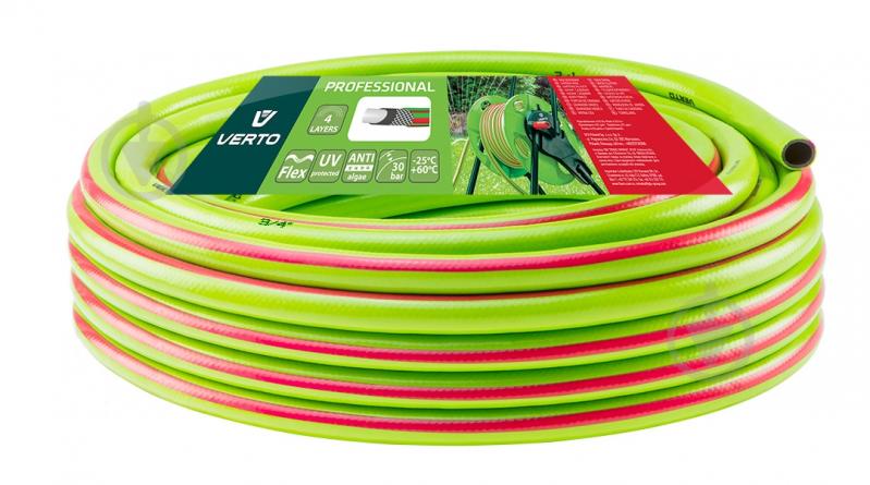 Шланг для поливу Verto Профі 3/4 " 20 м - фото 1 Шланг для поливу Verto Профі 3/4 " 20 м - фото 1