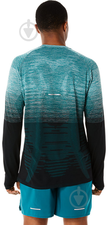 Футболка Asics SEAMLESS LS TOP 2011C394-301 р.XL чорно-зелений - фото 2