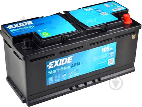 ᐉ Аккумулятор автомобильный EXIDE AGM 6СТ-105 Евро (EK1050) 105Ah 950A ...