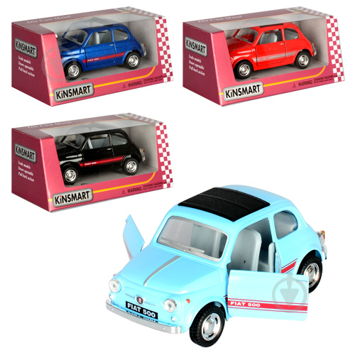 Автомодель Kinsmart 1:24 FIAT 500 KT5004W - фото 1