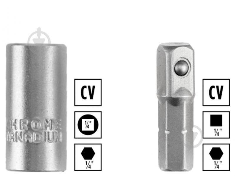 Набір торцевих головок Einhell з трещіткою і біт L-Case 37 шт. 109022 - фото 14