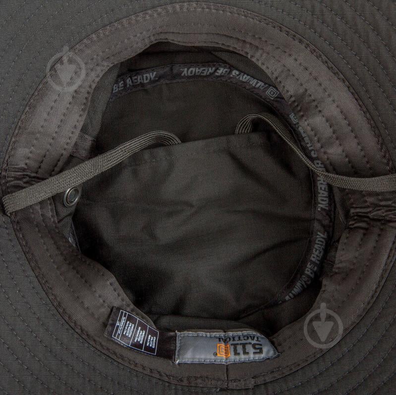 Панама 5.11 Tactical ТАКТИЧНА "BOONIE HAT" 89422 L/XLр. чорний - фото 3