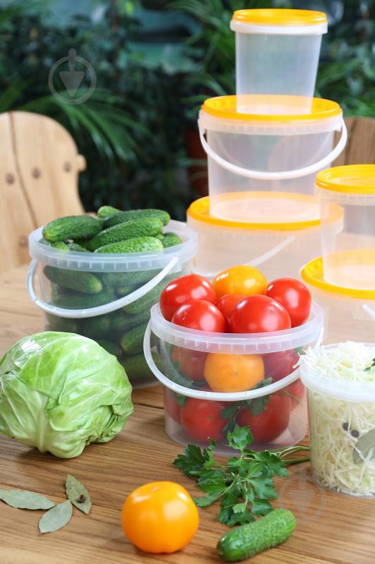 Ведро обычное Пласт-Бокс круглое 5 л прозрачный - фото 5