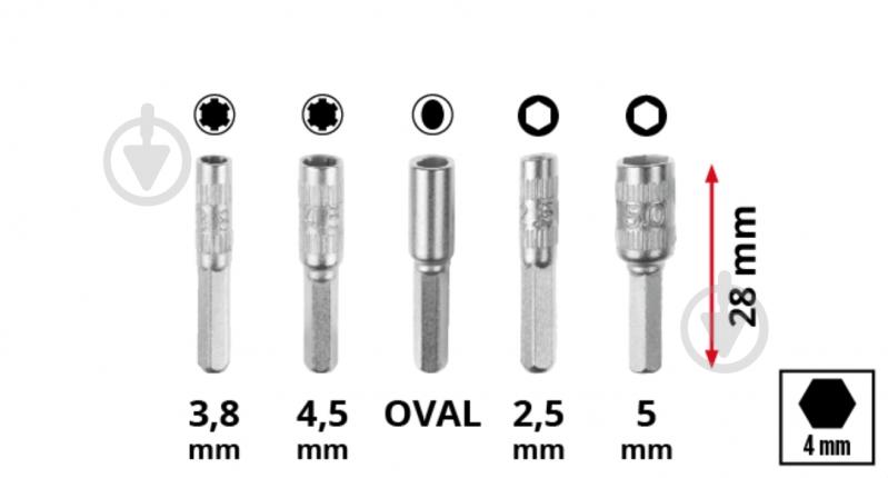 Набір біт Einhell прецизійних кейс 33 шт. 115010 - фото 11