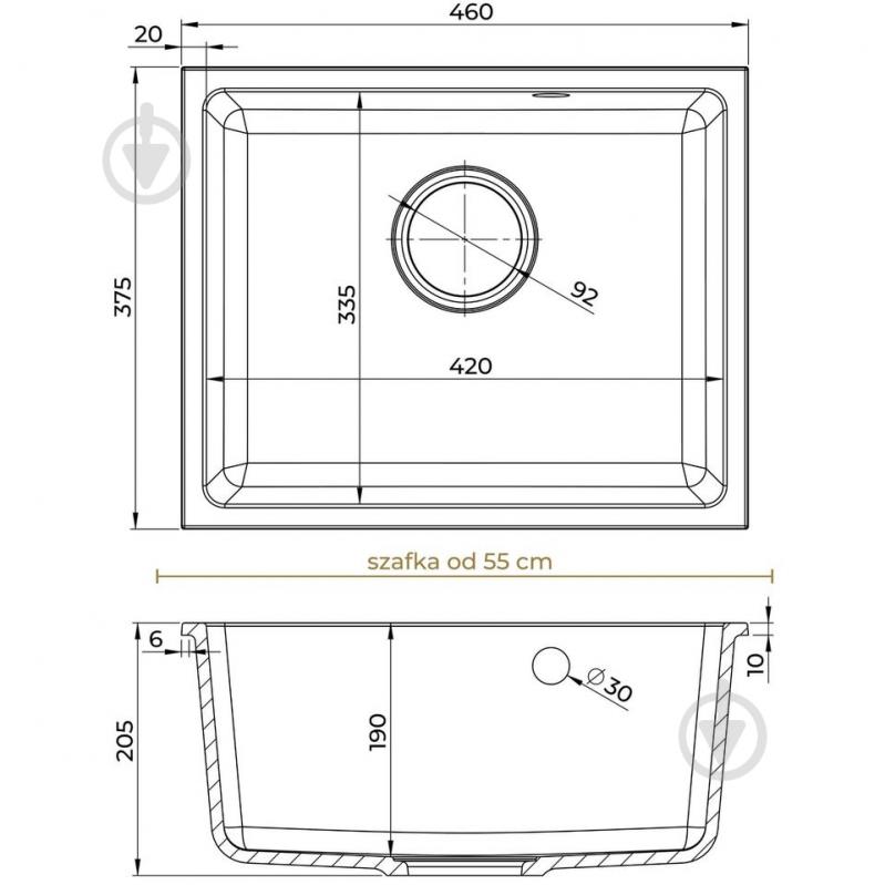 Мойка для кухни CRYPTON CRY.B.1KDO.55 Sink Quality - фото 3