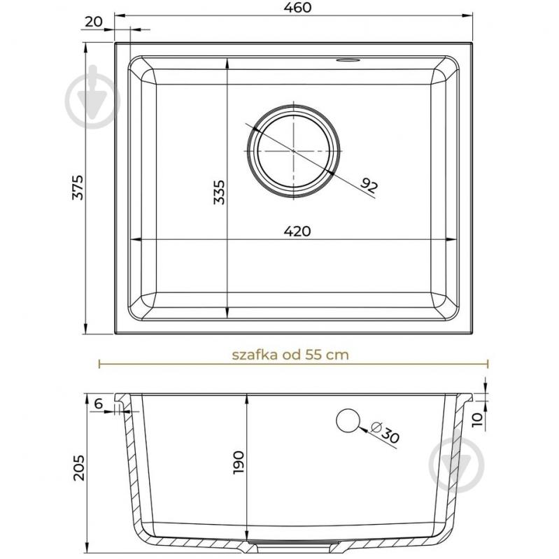 Мойка для кухни CRYPTON CRY.C.1KDO.55 Sink Quality - фото 3